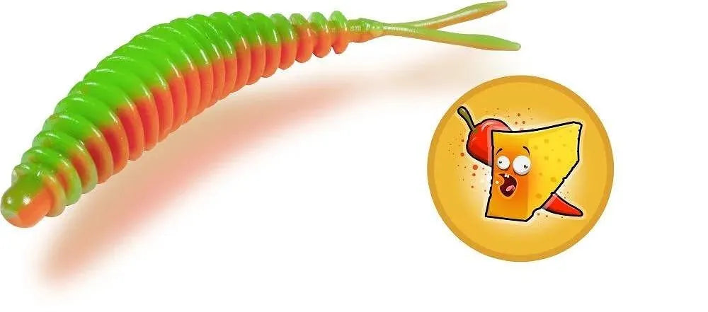 Силиконова ларва Zebco Magic Trout T-Worm V-Tail - Ароматизирана