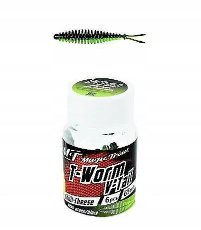 Силиконова ларва Zebco Magic Trout T-Worm V-Tail - Ароматизирана